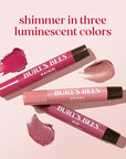 Burt's Bees Lip Shimmer Nude Collection, Tinted Lip Balm Stick, Moisturizing for All Day Hydration with Natural Glowy Pigmented Finish & Buildable Color, 3 Warm Shades; Value Pack, 3 Tubes x 0.09 Oz