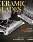 Fagaci Professional Hair Clippers for Men with Superior Precision, Brushless Motor Barber Clippers and Trimmers Set, 5X Longer Sharpness Hair Cutting Kit, Mens Haircut Cordless Clipper for Barber