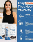 310 Nutrition All-In-One Meal Replacement Shake Powder - Plant-Based Protein Smoothie Blend w/High Fiber, Probiotics & Adaptogens - Low Carb, Vegan, Keto & Paleo Friendly - Cookies N Cream - 28 Srv