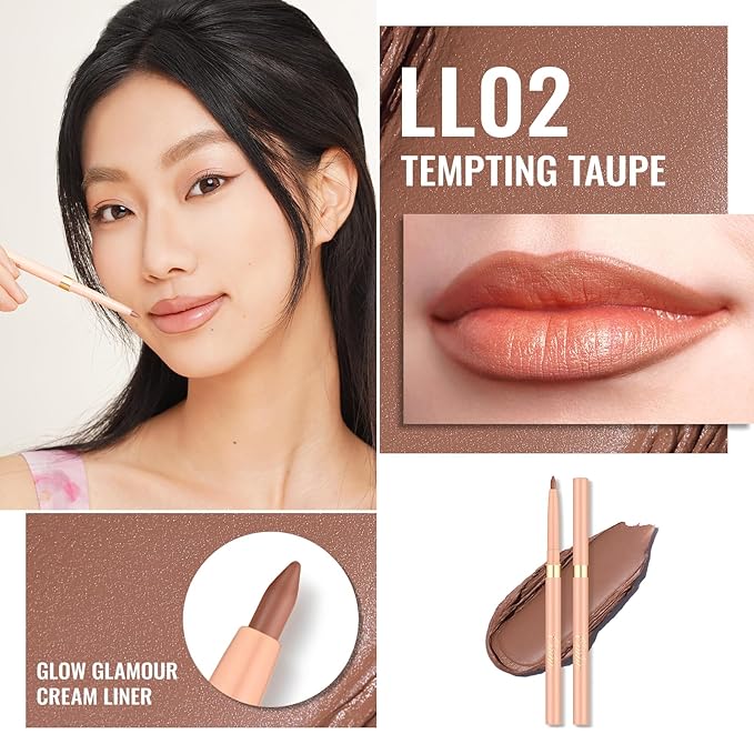 Oulac Waterproof Lipliner Pencil Set - Smooth and Creamy, Retractable Lip Makeup for Precision Application, Vegan & Cruelty-Free, L02+L06+L09