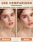 Airbrush Foundation Makeup Spray Full Coverage Foundation for Mature Skin,Long-lasting Airbrush Flawless Setting Spray,Waterproof Foundation for Smooth Radiant Skin (Natural/Warm Porcelain)