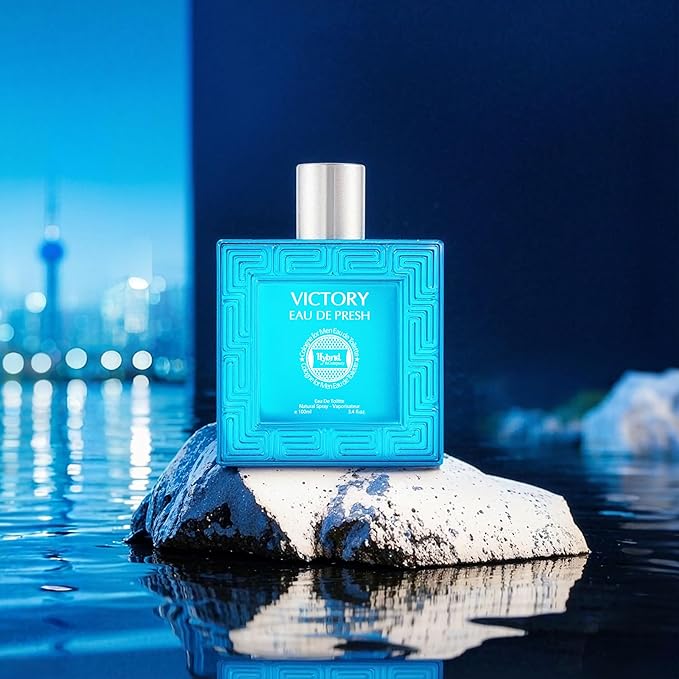 Hybrid & Company Victory Eau Fresh for Men Pour Homme Eau de Toilette Vaporisateur Natural Spray 3.4 Fl Oz