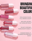 6PCS Diamond Lip Gloss Set, Matte & Pearlescent Finish, Long-Lasting Hydrating Lipstick, Non-Sticky, High-Pigment Formula for All-Day Wear, Shimmer & Velvet Effect (Diamond A, 1)