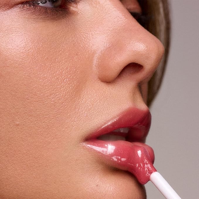 Ogee Beyond Clean Lip Gloss - Certified Organic Lip Gloss for Women - Effortlessly Plump, Hydrate & Add High-Shine Color, Foxglove - Rich Rosy Brown