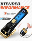 Fagaci Professional Hair Clippers for Men Set Turbo Power with Precise Cutting, Barber Clippers for Hair Cutting, Cordless Hair Clippers and Trimmers Set, Maquina de Cortar Cabello, Haircut Barber Kit