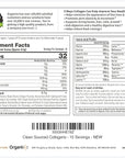 Organixx Collagen Peptides Powder with Vitamin C, Types I, II, III, V, X Hydrolyzed Collagen, Hair, Nail, Skin, Bone & Joint Health, Aging Support, Clean Sourced, Gluten Free, Unflavored, 15 Servings