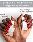 Essie Gel Couture Longwear Top Coat Duo Set, Glossy High Shine Chip-Resistant Gel-Like Top Coat, Gifts For Women And Men, 0.92 Fl Oz