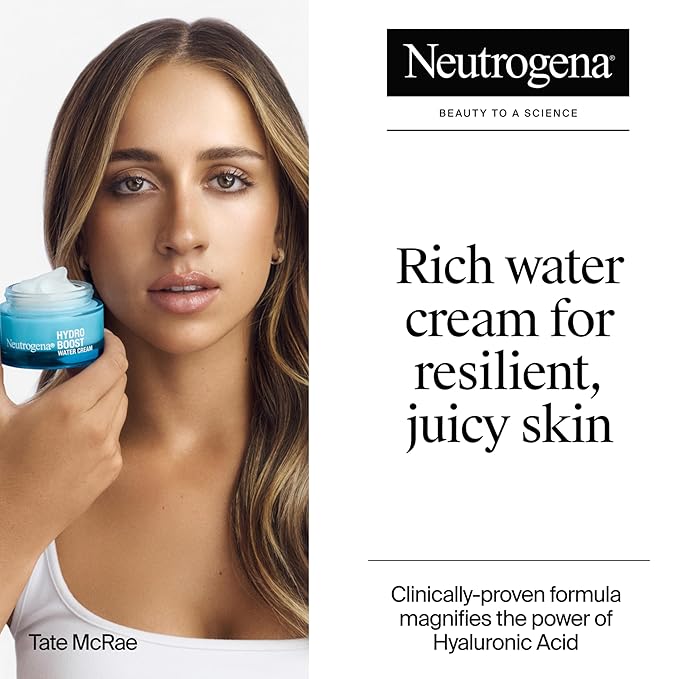 Neutrogena Hydro Boost Skincare Set, Hydro Boost Fragrance Free Water Cream Face Moisturizer, 1.7 fl oz, & Trial Size Hydro Boost Fragrance Free Hydrating Gel Facial Cleanser, 0.5 fl oz
