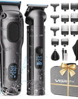 Hair Clippers for Men Professional, Cordless Hair Clippers for Hair Cutting, Mens Clippers and Trimmers Set, Electric Hair Trimmer for Men with Package Box (Gray)
