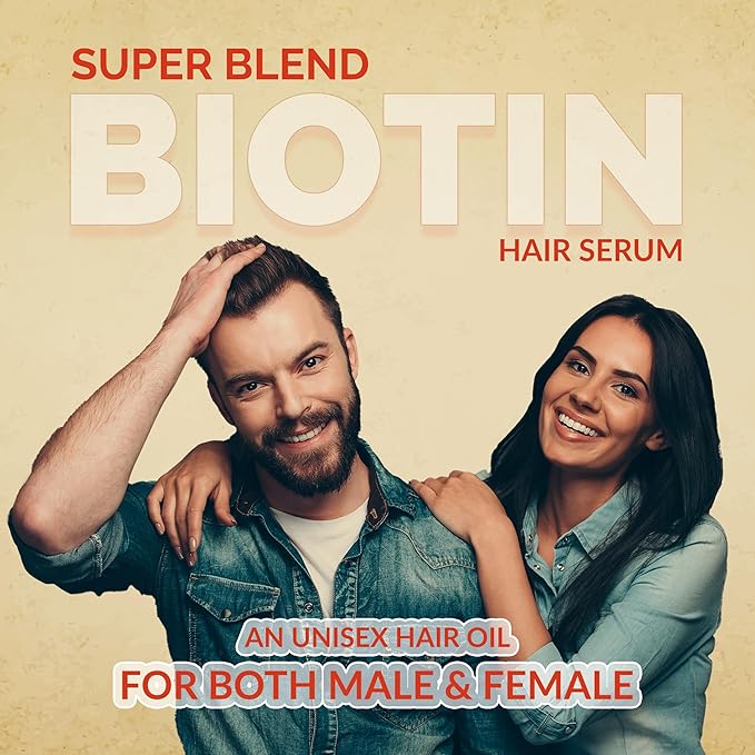 Rosemary Mint & Biotin Hair Growth Serum Formulated With Biotin, Hyaluronic Acid, Baobab Protein, Rosemary, Mint & Other 22+ Natural Herbs and Extracts Combat Hair Loss and Promote Hair Growth 60 ml
