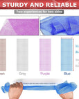 4 Pieces Exfoliating Washcloth Shower Towel African Net Sponge Japanese Wash Cloth Face Exfoliating Sponge Loofah Exfoliating Body Scrubber for Body Exfoliation (Brown, Blue, Purple,Grey)