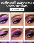 Purple Eyeshadow Palette with Mirror Lilac Violet Plum Tones Matte Shimmer Glitter 6 Colors Mini Eye Shadow Pallet Travel Size Highly Pigmented for Fairy Witch Goth Halloween Costume Makeup