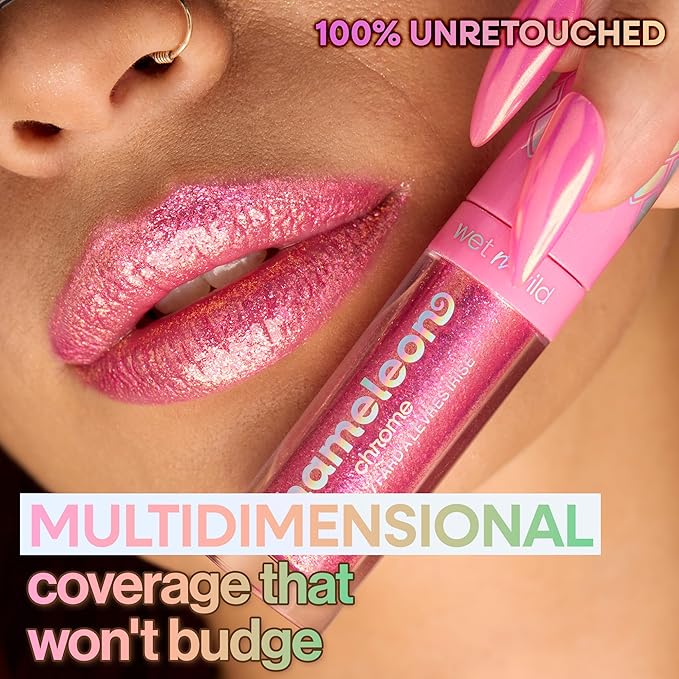 wet n wild Chameleon Chrome Lip Foil, Bold Light-Reflecting Pigments, Multidimensional Shine, Non-Sticky Smooth Formula,Vegan & Cruelty-Free - Halo's Way