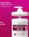 Advanced Clinicals Bulgarian Rose Lotion For Women | Rose Scented Vitamin C Body Lotion Cream | Visible Anti Aging Vitamin E Moisturizer Body Butter Improves Look Of Sagging Dry Skin & Texture, 16 Oz