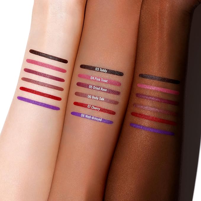 Oulac Brown Lip Liner Pencil, 2in1 Retractable Makup Crayon for Lipliner and Eyeliner, Highly Pigmented, Smooth, Long Lasting and Waterproof Formula, Vegan Beauty, 03 Teddy