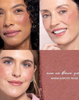 Wander Beauty Hydrating Powder Blush - Lightweight, Rose Blush Makeup with a Blurring, Satin Finish - Buildable Formula with Hyaluronic Acid, Squalane & Aloe Leaf Extract - Are We Bare Yet - 0.18 oz