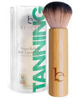 Kabuki Brush for Face - Ultra Soft Bronzer Brush for Blush, Loose Powder, Powder and Liquid Foundation & Self Tanner, Travel Friendy Makeup Blending Tool, Gentle on Skin