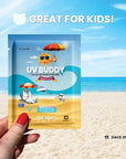 UV Buddy 28 Pack Bear Shaped UV Detection Stickers for Sunscreen - Fun Kid Friendly Sun Protection Reminder for Parents Adults | Waterproof Sunscreen Patch UV Patch Sunblock Stickers for Reapplying