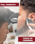Wahl Clipper Cordless Chrome Pro Hair Clippers for Men and Battery Hair Trimmer Combo for Full Haircuts and Touch-Up Trims – Model 3026590