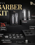 Fagaci Professional Hair Clippers for Men with Superior Precision, Brushless Motor Barber Clippers and Trimmers Set, 5X Longer Sharpness Hair Cutting Kit, Mens Haircut Cordless Clipper for Barber