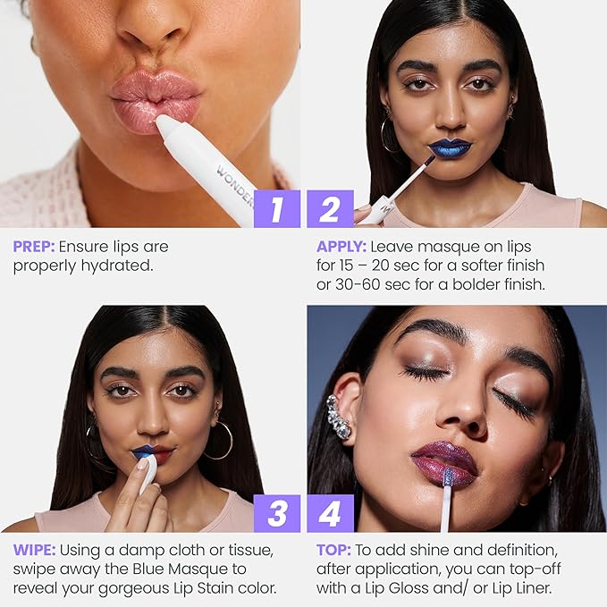 Wonderskin Wonder Blading Lip Stain Peel Off Masque - Long Lasting, Waterproof and Transfer Proof Nude Lip Tint, Matte Finish Peel Off Makeup (Lovely Masque)