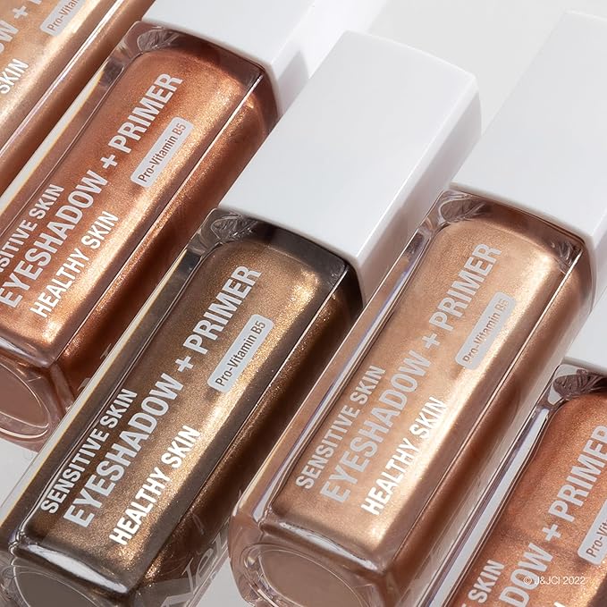 Neutrogena Sensitive Skin Eyeshadow + Primer, a Longwearing, 2-in-1 Metallic Eyeshadow for Sensitive Skin with Pro-Vitamin B5, Lightweight Cream-to-Powder Formula, Warm Taupe, 0.22 oz