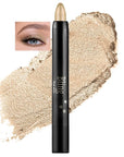 Boobeen Eyeshadow Pencil Crayon Waterproof Stick Shimmer Cream Eyeshadow Pen Create Glitter Eye Makeup, Easy to Use (04#)