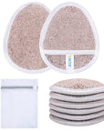 SINLAND Reusable Makeup Remover Pads For Face,Eye,Lips Microfiber Gentle Facial Cleansing Cloths for All Skin Types Friendly for Makeup Remover With Laundry Bag 5.1inchx3.93inch Pack of 6
