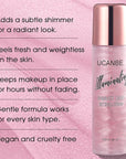 UCANBE Shimmer Dewy Setting Spray – Glowing + Makeup Setting Spray 2 in 1 Lightweight Formula for a Radiant Glow,Long-Lasting Face Mist for Face Body, 4 Fl Oz #Bubblegum