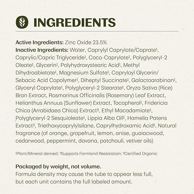 Thrive Natural Care Reef Safe Sunscreen SPF50 - Hawaii 104 Reef Act Compliant - Mineral Sunscreen Non-Nano Zinc Oxide - Vegan, (5.8 Oz (Pack of 1))