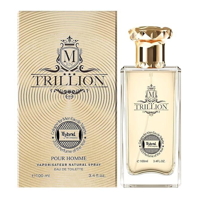 Hybrid & Company Trillion Pour Homme Eau De Toilette Natural Spray Vaporisateur,3.4FL.OZ