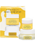 Farmacy Honey Glow Up Gift Set - Includes Honey Halo Ceramide Face Moisturizer + Travel Size Lip Smoothie - Preps & Plumps Skin for Makeup Application (2 Count)