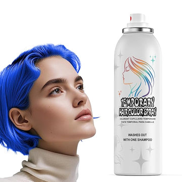 Blue Temporary Hair Color Spray - Gentle Formula, Washable & Non-Sticky | Instant Hair Dye Alternative for Adults | Halloween, Costume, Party Makeup, 150ml