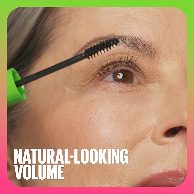 Maybelline Great Lash Washable Mascara Makeup, Volumizing Lash-Doubling Formula That Conditions As It Thickens, Blackest Black, 2 Count