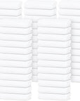 Tens Towels Pack of 60 Washcloths, 12 x 12 Inches, Lighter Weight, Quick to Dry, Super Soft & Absorbent, Gentle Face Towels, Hotel Quality, Perfect for Bathroom, Gym, Spa (White, 60 Pack)