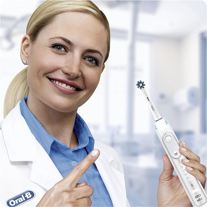 Oral-B CrossAction Toothbrush Heads Pack of 8 Replacement Refills for Electric Rechargeable Toothbrush, Mailbox Sized Pack