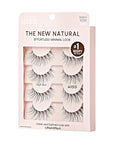 KISS The New Natural, False Eyelashes, 'Wide Slacks', 12 mm, Includes 4 Pairs Of Lashes, Contact Lens Friendly, Easy to Apply, Reusable Strip Lashes