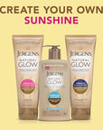 Jergens Natural Glow Hydra Gel Moisturizer, Hyaluronic Acid Tanning Lotion, Hydrating Tanning Gel, Fragrance-Free Self Tanner, Medium to Deep Skin Tones 8.3 Oz