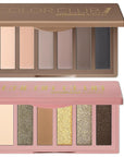 2PCS 6 Colors Mini Naked Eyeshadow Palette Makeup with Brush Set Neutral Nude Eye Shadow Brown & Olive-colored Matte Shimmer Make Up Pallet with Mirror Highly Pigmented Travel Size Gift Kit