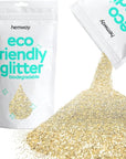 Hemway Biodegradable Glitter Eco Friendly - 100g/3.5oz Bio Cosmetic Safe Sparkle Vegan for Face Eyeshadow Body Hair Festival Makeup Craft - Fine (1/64" 0.015" 0.4mm) - Champagne Gold