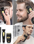 RESUXI Hair Clippers for Men Cordless Hair Trimmer Electric Shavers for Men Set,Professional Barber Clippers for Haircut Grooming Kit+Foil Blade Shaver+Zero Gapped Trimmer,Gift for Him
