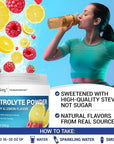 Dr. Berg Zero Sugar Hydration Keto Electrolyte Powder - Enhanced w/ 1000 mg of Potassium & Real Pink Himalayan Salt (NOT Table Salt) - Raspberry & Lemon Hydration Drink Supplement - 50 Servings 3 Pack
