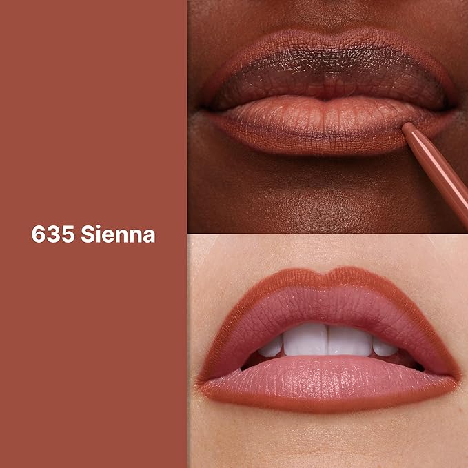 Revlon Colorstay Lip Liner Makeup with Built-In Sharpener, Longwear Rich Colors, Smooth Application, 635 Sienna, 0.01 oz