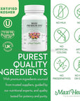 Maxi Health Women's Organic Evening Primrose Oil Capsules 1500mg - EPO Gamma Linolenic Acid Supplement - PMS & Hot Flashes Menopause Relief - GLA Hormonal Acne Supplements (90 Count)