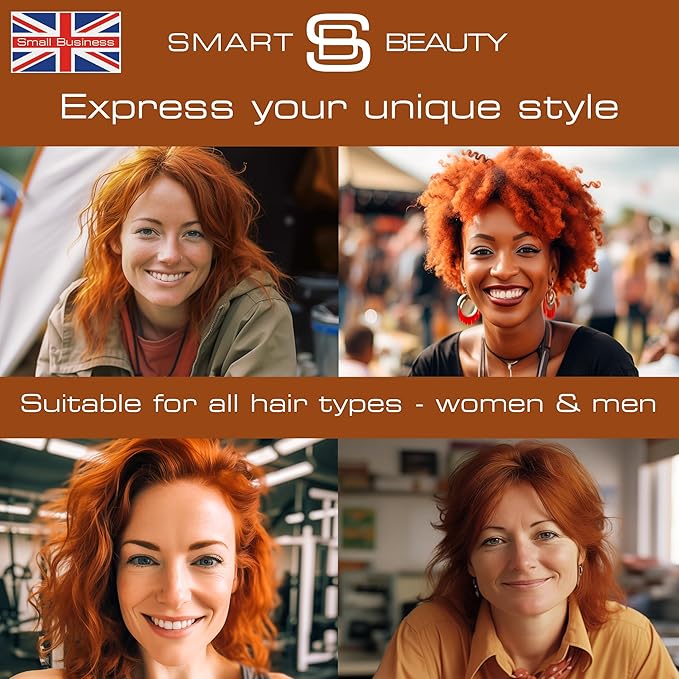 Smart Beauty Ginger Hair Dye, Permanent with Plex Anti-Breakage Technology, Copper Red, PPD Free, Vegan, Cruelty Free