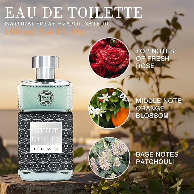 Hybrid & Company Mens 4 Pcs Infinite Grey Dream Pure Intense Iconique France Guilty Eau De Perfum Vaporisateur Natural Spray