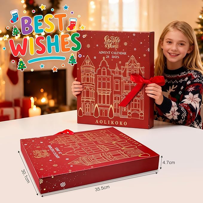 Makeup Advent Calendar 2025 for Women & Teen Girls, Xmas Countdown Calendar, 24 Days Christmas Gift Sets Full Makeup Kit Gift