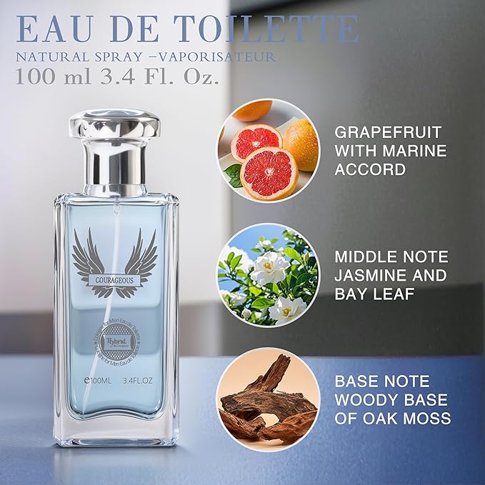 Hybrid & Company Mens 2 Pcs Courageous Into Infinity Eau De Perfum Vaporisateur Natural Spray