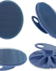 Food-Grade Soft Silicone Body Cleansing Brush Shower Scrubber, Gentle Exfoliating and Massage for All Kinds of Skin (Pack of 4)