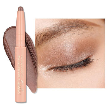Oulac Mocha Eyeshadow Crayon – Twist-Up Waterproof Stick, Soft Shimmer Finish, Vegan & Cruelty-Free, 1.25g, WA02 Opulent Affair